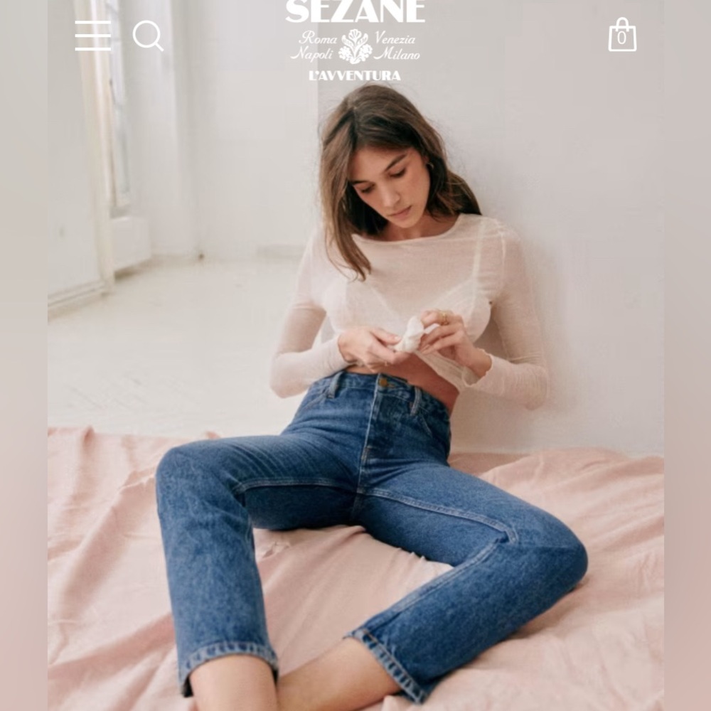 Sezane Brut Sexy Denim Blue Jeans